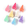 UV Plating Opaque Acrylic European Beads PACR-T017-10D-1