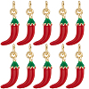 10Pcs Brass Enamel Pendants KK-BBC0019-48B-1