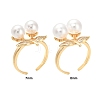 Brass Micro Pave Clear Cubic Zirconia Peg Bails Cuff Finger Ring Settings KK-T062-113G-NF-4