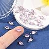 SHEGRACE Brass Pave Cubic Zirconia Oval Connector Charms XGRQ2O046-437B-P-5