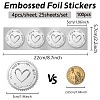 Custom Round Silver Foil Embossed Picture Stickers DIY-WH0503-017-2