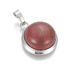 Natural Red Jasper Pendants G-L512-B16-2