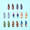 16Pcs 8 Styles Alloy Enamel Pendants FIND-FS0002-69-9