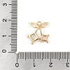 Brass Micro Pave Clear Cubic Zirconia Pendants KK-R219-32A-G-3