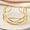 Brass Cuff Bangles for Women BJEW-F513-06G-1