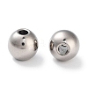 Titanium Steel Beads STAS-B060-01B-P-2