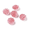 Transparent Spray Painted Glass Beads GLAA-I050-06B-1