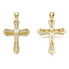 Brass Micro Pave Cubic Zirconia Pendants X-KK-N227-86A-2