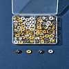 120Pcs 2 Colors Brass Rhinestone Spacer Beads RB-FS0001-05C-8