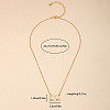 Fashionable Iron Hollow Out Book Pendant Necklaces for Women FS-WG9E5D2-01-3
