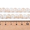 Electroplated Crackle Glass Beads Strands EGLA-N014-8mm-02-4