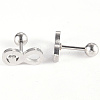 Tarnish Resistant 201 Stainless Steel Barbell Cartilage Earrings EJEW-R147-21-4