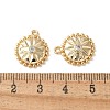 Brass Micro Pave Clear Cubic Zirconia Pendants KK-Q031-38G-3