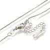 Brass Box Chain Necklaces for Women NJEW-M045-02P-2