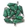 Synthetic Malachite Pointed Pendants G-B127-15P-06-1