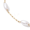 Plastic Pearl Oval Bead Link Bracelets BJEW-JB12603-3