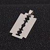 Tarnish Resistant 201 Stainless Steel Blade Pendants X-STAS-I032-069A-2