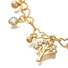 Tree Brass Micro Pave Clear Cubic Zirconia Charm Bracelets for Women BJEW-L696-006G-2