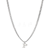 1Pc 304 Stainless Steel Letter Pendant Necklaces NJEW-LP0001-33P-P-1