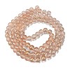 Frosted Transparent Glass Bead Strands X1-GLAA-P065-8mm-05-5