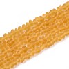 Frosted Transparent Glass Beads Strands GLAA-N016-4mm-24-1