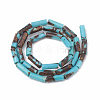 Assembled Bronzite and Synthetic Turquoise Beads Strands X-G-S322-004-2