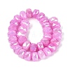 Electroplate Crackle Imitation Jade Glass Beads Strands EGLA-Q135-01A-C10-2