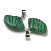 Synthetic Malachite Pendants G-Z067-05P-09-2