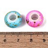 Baking Paint Opaque Acrylic European Beads OACR-Q200-33B-4