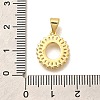 Rack Plating Brass Micro Pave Cubic Zirconia Pendants KK-L226-100G-O-3