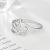 Flower 925 Sterling Silver Finger Rings FS-WG1E6A3-01-3