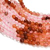 Gradient Color Natural Rose Quartz & Red Hematoid Quartz Beads Strands GG-CBA1668-A03-3mm-4