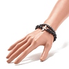 2Pcs 2 Style Natural Lava Rock & Synthetic Hematite Stretch Bracelets Set with Alloy Wings BJEW-JB08021-3