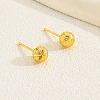 Fashionable Mini Stud Earrings with Shiny Sand Round UR2713-1