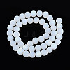 Frosted Imitation Jade Glass Beads Strands GLAA-T032-J8mm-MBB02-1