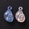 UV Plating Rainbow Iridescent Acrylic Pendants OACR-C003-09-4