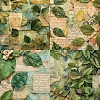 24Pcs 12 Styles Leaf Scrapbook Paper Pad PW-WG0560D-01-3