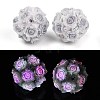 Acrylic Handmade Luminous Polymer Clay Rhinestone Beads CLAY-H003-07E-1