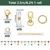 Brass Butterfly & Rhinestone Diamond Charms Bracelet Bib Necklace DIY Making Kit DIY-WR0004-17-2