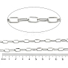 304 Stainless Steel Paperclip Chains CHS-P024-03P-2