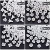 HOBBIESAY 200Pcs 4 Style Spray Painted Glass Beads & Acrylic Beads Caps DIY-HY0001-10-4