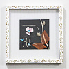 PVC Flowers Pattern Mirror Self-adhesive Sticker FIND-WH0152-356B-5
