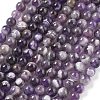 Natural Amethyst Beads Strands G-M445-8MM-01E-1