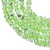 Electroplate Transparent Glass Beads Strands GL-CBA7A17-01A-11-2