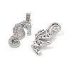 Brass Micro Pave Cubic Zirconia Pendants KK-C093-14P-2