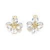 Brass Pave Clear Cubic Zirconia Charms KK-N231-308-2