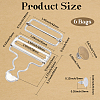 6 Bags Adjustable Iron Buckles IFIN-CY0001-05P-2