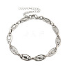 Non-Tarnish 304 Stainless Steel Oval Link Chains Bracelets for Men & Women BJEW-D042-16P-1