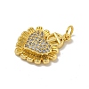 Brass Micro Pave Cubic Zirconia Pendants KK-N254-136B-G-2