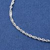 925 Sterling Silver Rope Chain Bracelets for Women BJEW-E101-01S-07-3